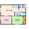 プルメージュ21 2LDKの間取り