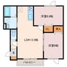 プレシャスウッドⅣ 2LDKの間取り