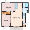 プレシャスウッドⅣ 2LDKの間取り