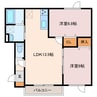 プレシャスウッドⅣ 2LDKの間取り