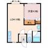 グランメール 1LDKの間取り