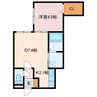 Y's　TOMAKOMAI 1DKの間取り