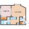 Patria 1LDKの間取り
