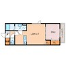 Indio北栄町 1LDKの間取り