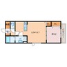 Indio北栄町 1LDKの間取り