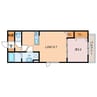 Indio北栄町 1LDKの間取り