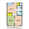 棚田セントラルマンション 2DKの間取り