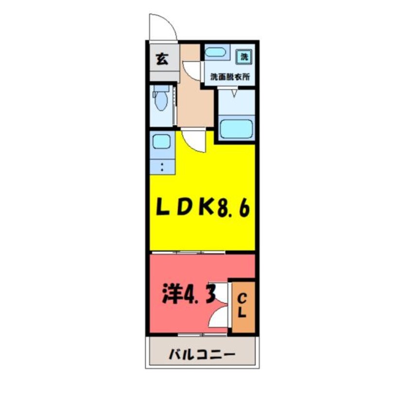 間取図 Cosmo Villa Kumagaya（熊谷市妻沼）