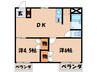 メゾンドール1番館・２番館 2DKの間取り