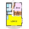 アステロード曙 1LDKの間取り