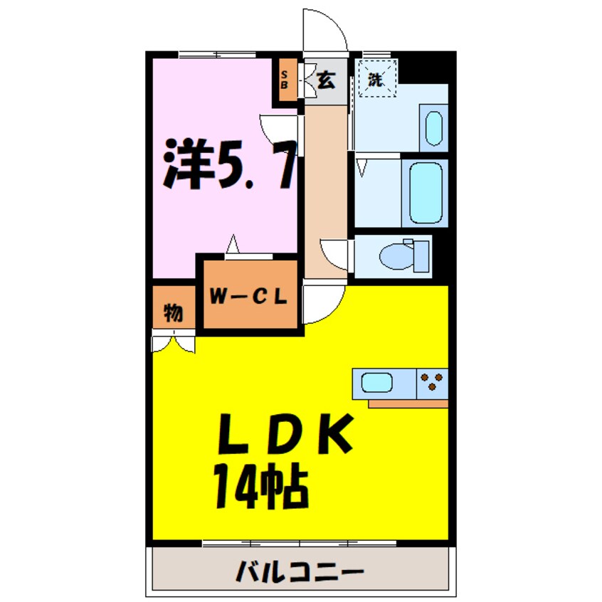 間取図 Balpare Est  バルパレーエスト（深谷市東方）