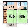 ドミトリー別府（熊谷市別府） 2DKの間取り