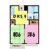 エルディムＭＩＺＵ（熊谷市新堀） 2DKの間取り