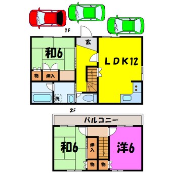 間取図 石原中島貸家