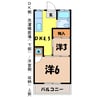 タマイハウス２（熊谷市美土里町） 1DK+Sの間取り