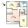 アムール（熊谷市新堀） 2LDKの間取り