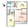 アムール（熊谷市新堀） 2LDKの間取り