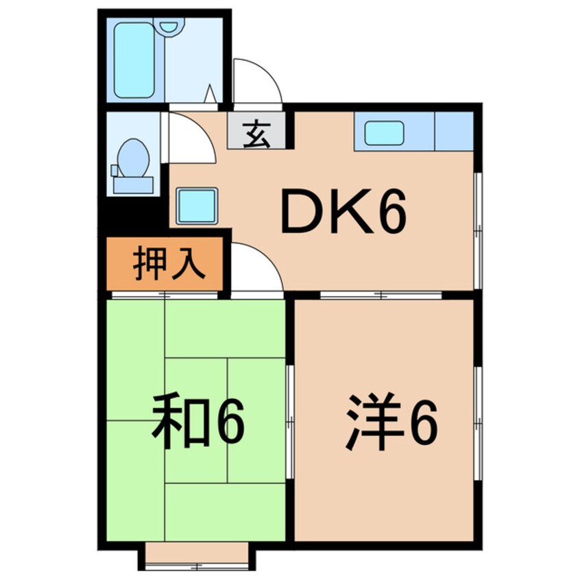 間取図 オダハイツ（深谷市萱場）