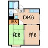 オダハイツ（深谷市萱場） 2DKの間取り