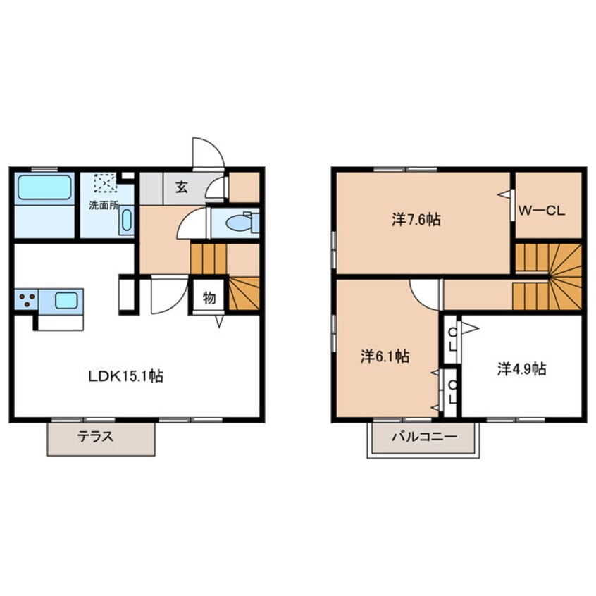 間取図 サンアリエッタ（熊谷市新堀）