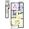 カルム　セゾンA/B（深谷市東方） 1LDKの間取り