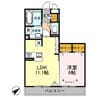 ミレニア籠原（熊谷市新堀） 1LDKの間取り