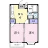 プランタン・栄豊 2DKの間取り