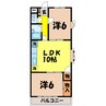 ハイツグリーンヒル 2LDKの間取り