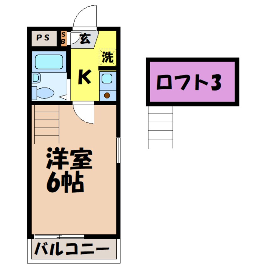 間取図 シティパレス深谷６A（深谷市栄町）