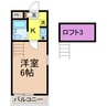 シティパレス深谷６A（深谷市栄町） 1Kの間取り