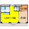 ピアレス 1LDK+Sの間取り