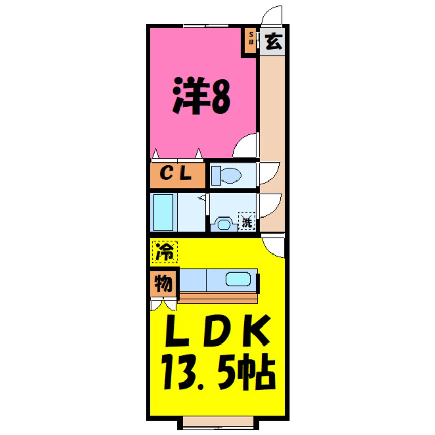 間取図 クレイ・キューブ（熊谷市拾六間）