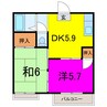 セントラルプラザ落合A/B（熊谷市美土里町） 2Kの間取り