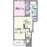 プラーム岡部　Ⅰ/Ⅱ（深谷市普済寺） 1LDKの間取り