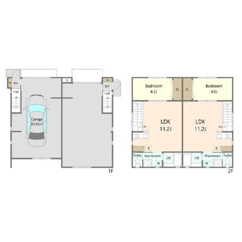 間取図 Warehouse五十子ガレージハウス（本庄市五十子）