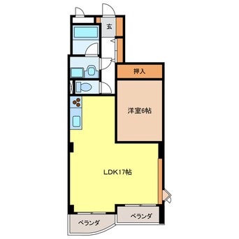 間取図 シャトーカワイ