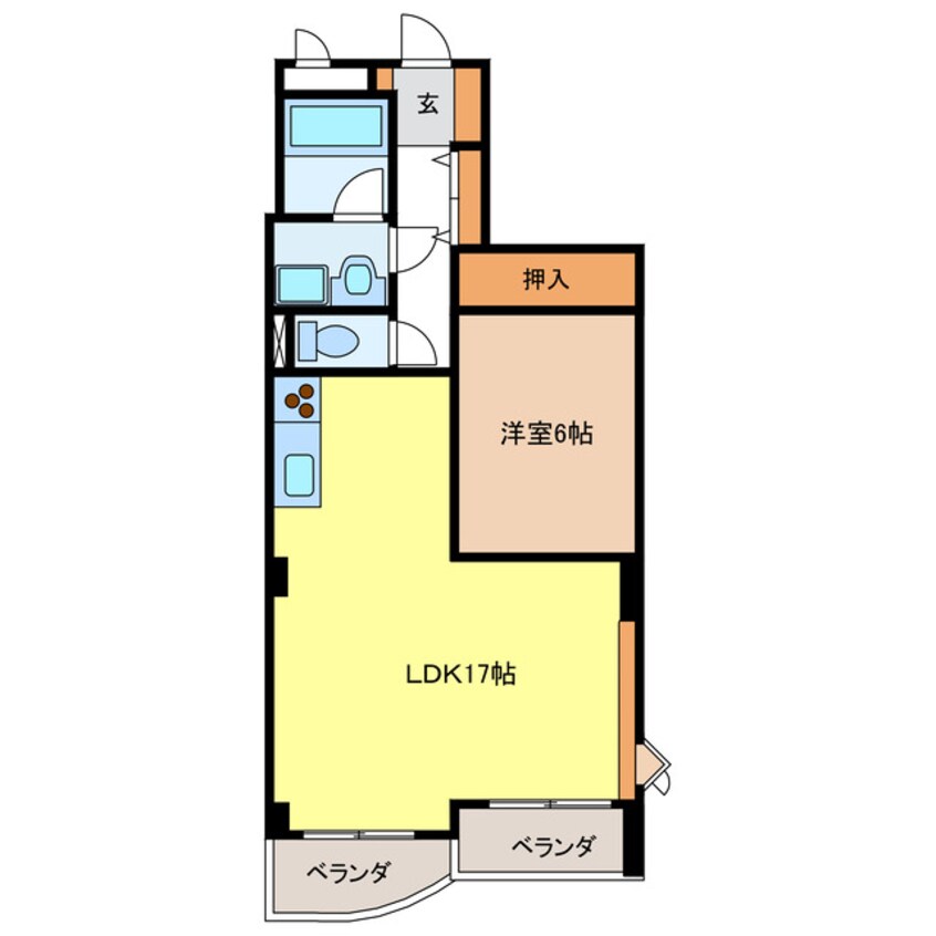 間取図 シャトーカワイ