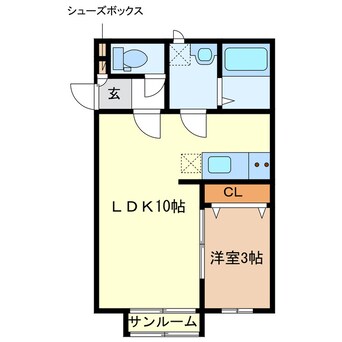 間取図 Cuore(ｸｵｰﾚ)