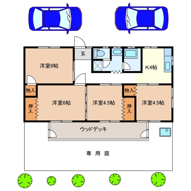 間取り図 高茶屋小森町K様貸家