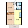 プレジール高茶屋 2DKの間取り