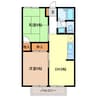 プレジール高茶屋 2DKの間取り