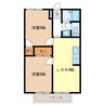 プレジール高茶屋 2LDKの間取り