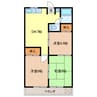 城山ハイツ 3DKの間取り