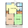 カストル 2DKの間取り