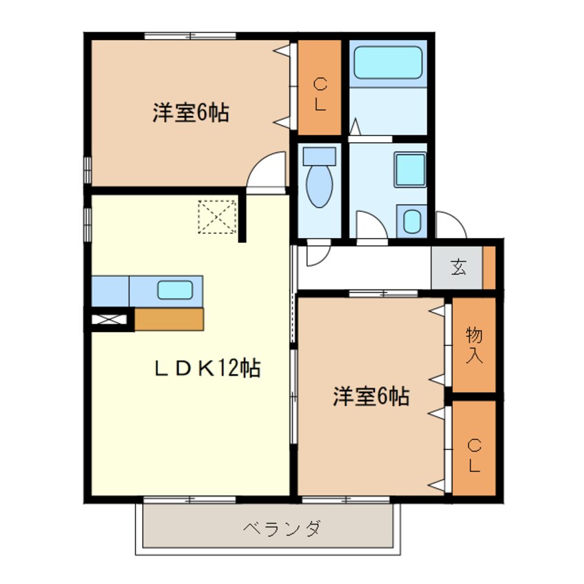 間取図 ドゥージェーム　ラ・ポール