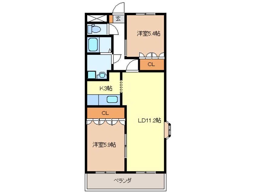 間取図 グランドソレイユB棟