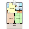フリーデンハイム 2DKの間取り