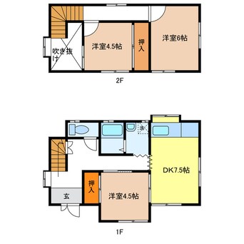 間取図 大森借家Ｅ