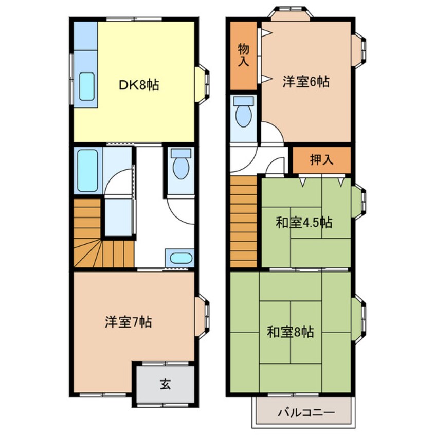 間取図 庄田町借家