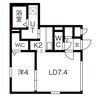 ＴＨＥ　ＰＲＥＭＩＵＭ山鼻 1LDKの間取り